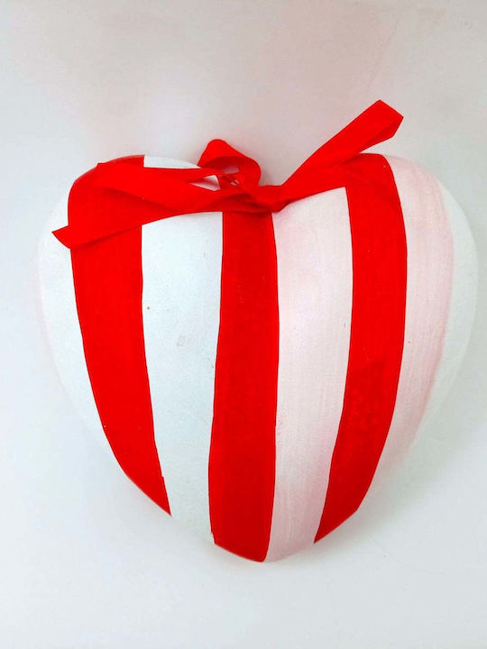 Striped Clay Heart A44163