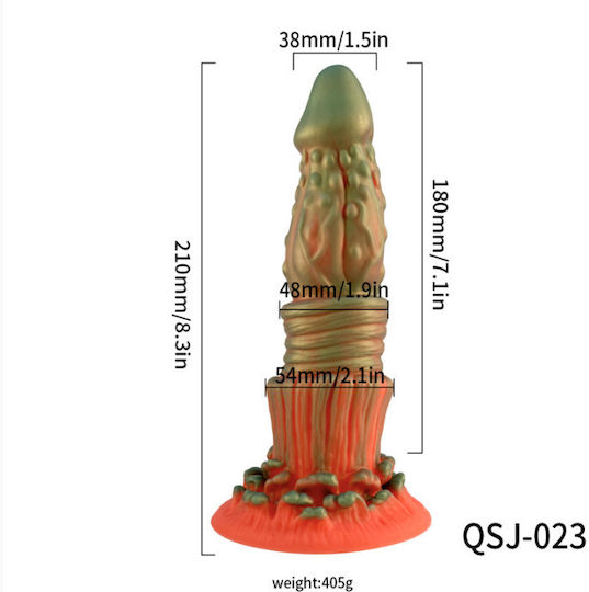 APH Dildo με Βεντούζα Κόκκινο