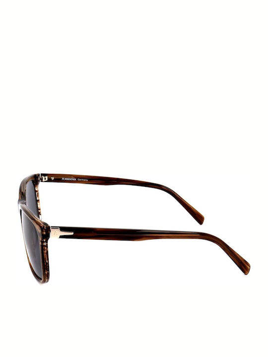 Rodenstock Unisex Sunglasses With Brown Frame And Gray Lens R3288