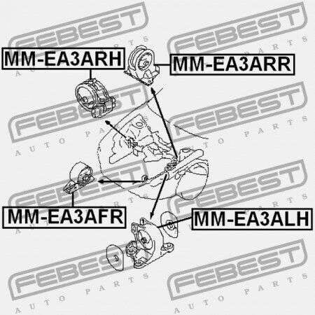 Right Hydraulic Engine Cushion for Mitsubishi Galant Ea3 8a 1998.02-2003.07 Car Engine Mounts