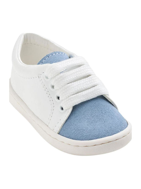 Ever Kid Papuci boteza din piele Sneakers Alb