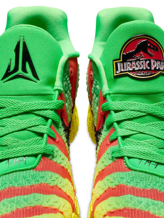 Ja 3 "Jurassic Park Explorer" Χαμηλά Μπασκετικά Παπούτσια Green Spark / Black / University Red / Dynamic Yellow