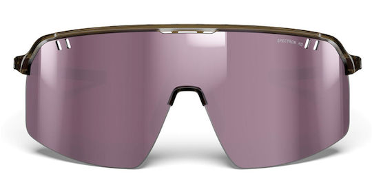 Julbo Cycling Glasses With Beige Frame And Transparent Lenses