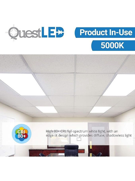 Lightplanet Panou LED Rectangular În Aer Liber 80W cu Lumină Albă Rece 6500K 120x60cm