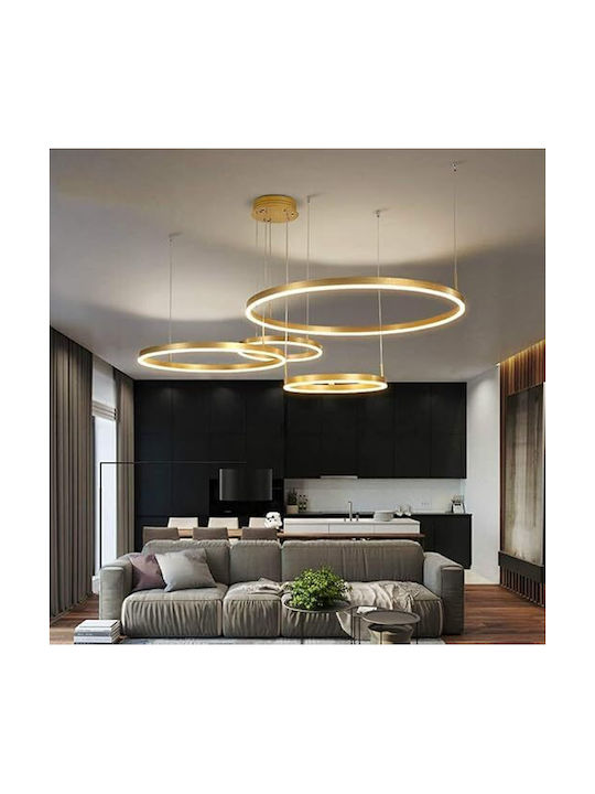 Lightplanet Висящо Таванно Осветително Тяло Златисто LED с Неутрално Бяло Светлина