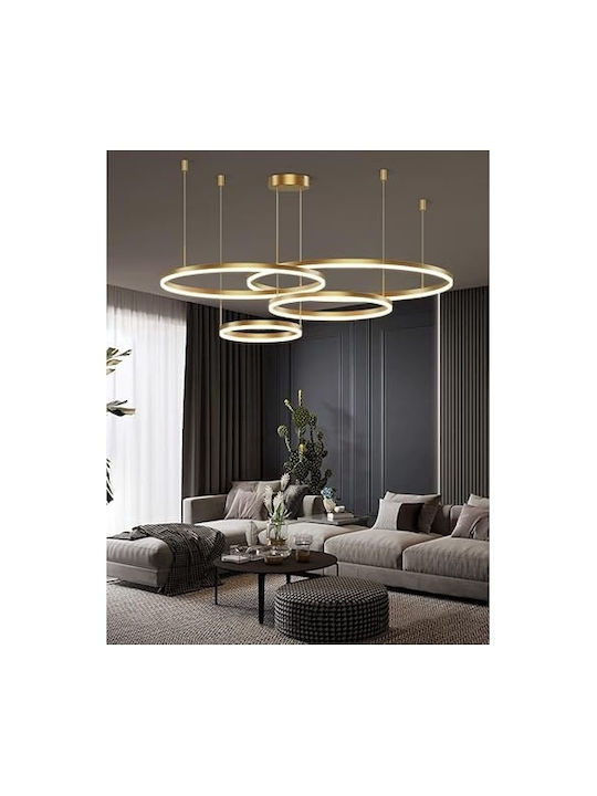 Lightplanet Висящо Таванно Осветително Тяло Златисто LED с Неутрално Бяло Светлина