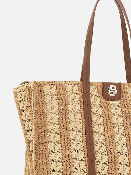 Beyond Straw Women's Tote Handbag Beige