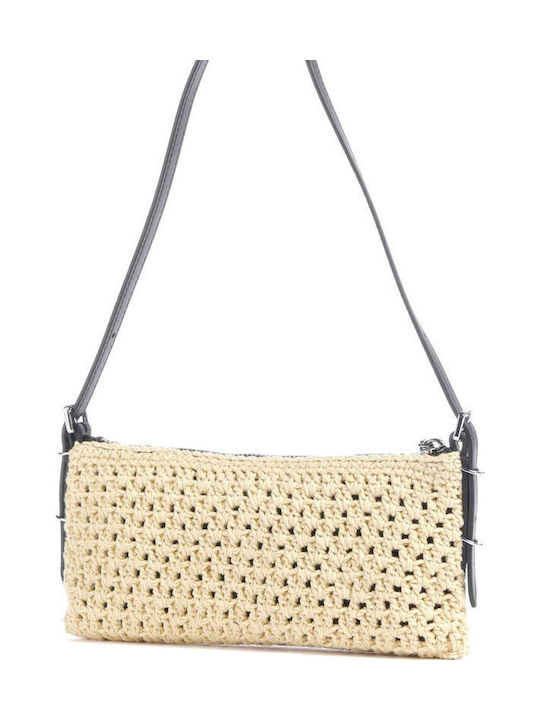 Hugo Rattan Damen Schultertasche Beiges
