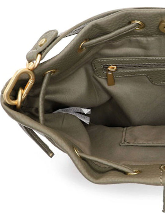 Women's Khaki Drawstring Bag