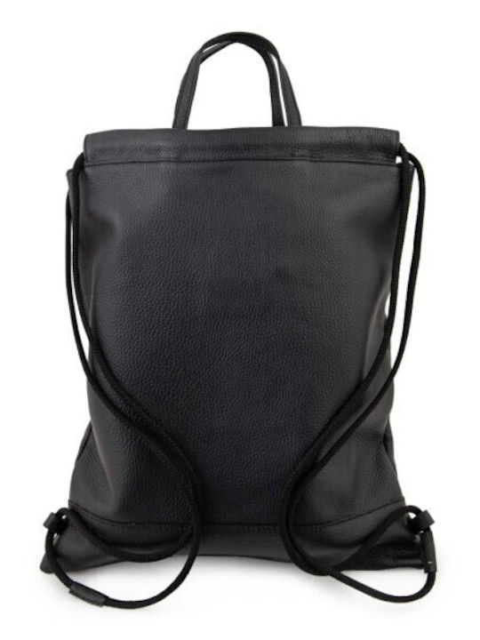 Leder Damen Handtaschen Rucksack Schwarz