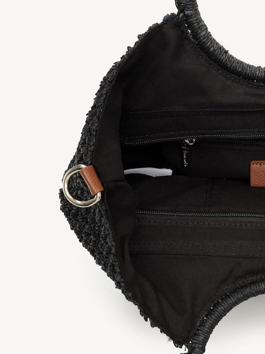 Fabric Women's Shoulder Bag Black