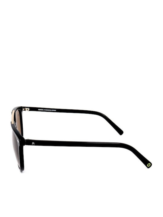 Rodenstock Unisex Sunglasses With Black Frame And Brown Lens RR329