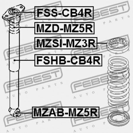 Κουζινέτο Αμορτισέρ Πίσω Mazda 5 Cr 2005-2007 Eu Cc43-28-910