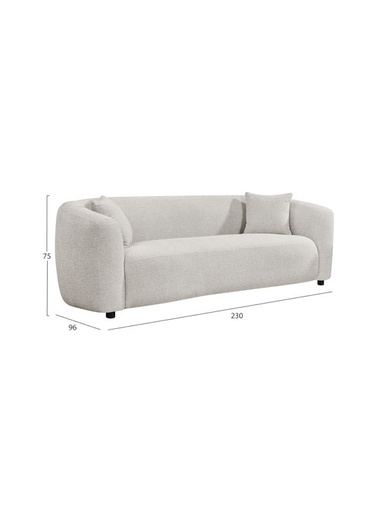 Nord Триместен Диван Светлобежов 230x96x75см
