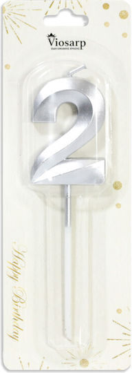 Birthday Candles Gold and Silver Number 2 Vc090-2