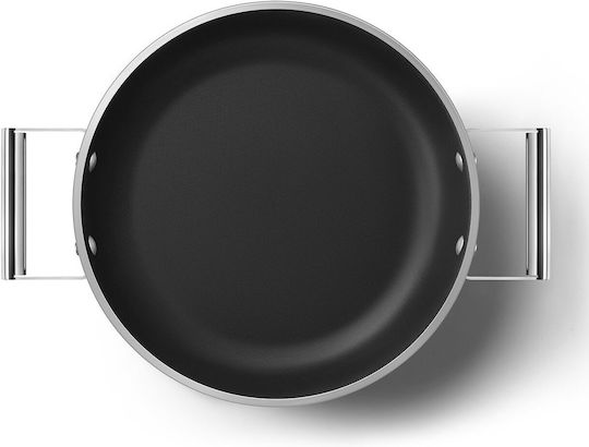 Smeg 50's Style Saute Pan from Aluminum with Lid with Non-Stick Interior Coating 28cm