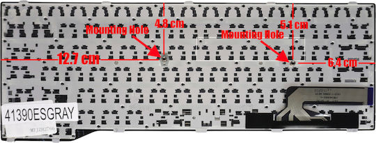Spanish Laptop Keyboard For Fujitsu Lifebook T725 T726 Q775 Q737 Q736 Cp691163-xx Cp672972 Cp691166 Cp672975 Mp-12r86gb6d8551w Cp683304-03 Cp672972-04 Cp672972-01 ES Black Gray Frame Code 41390esgray