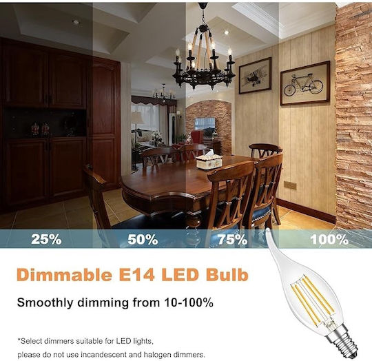 Lightplanet Becuri LED 4W Pentru Bază De Bec E14 Alb Cald 2 Număr Bucăți