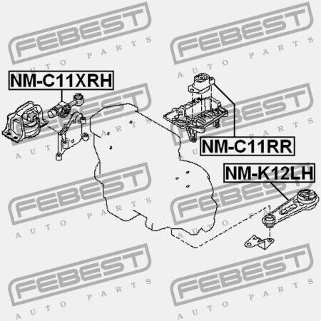 Right Engine Mount Nissan Tiida Jpn Brand C11 2005.08-2012.06 GL 11350-el00a