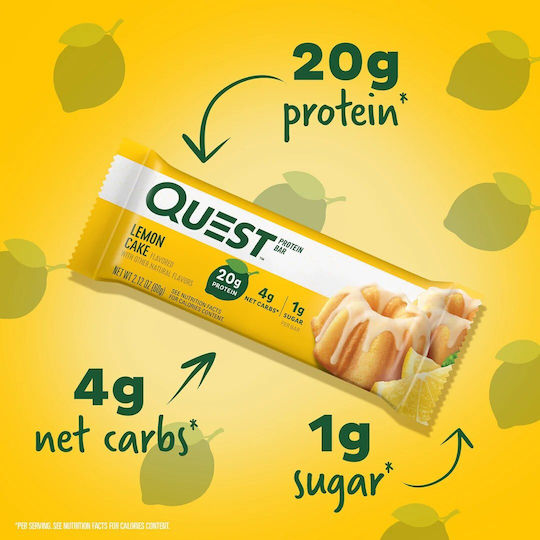 Quest Nutrition Μπάρα Πρωτεΐνης με Γεύση Λεμόνι 60gr