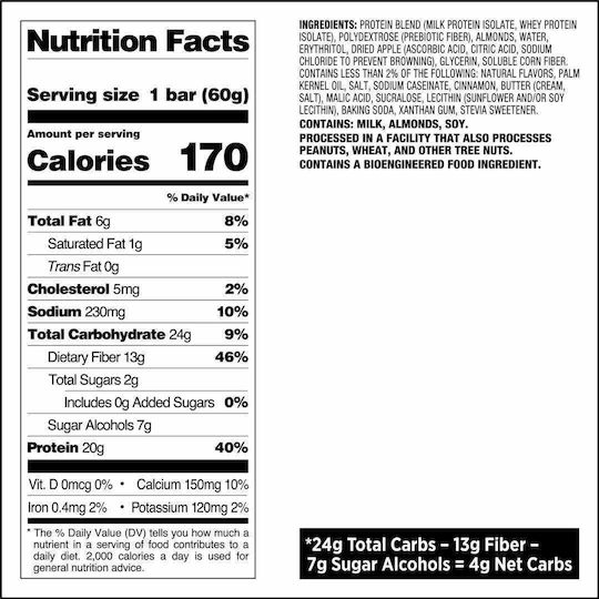 Quest Nutrition Μπάρα με 20gr Πρωτεΐνης & Γεύση Apple Pie 60gr