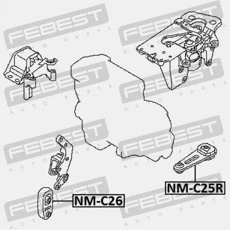 Предно Монтажи За Двигател На Автомобил Nissan Serena C25 2005.05-2010.11 Jp 11380-en00a