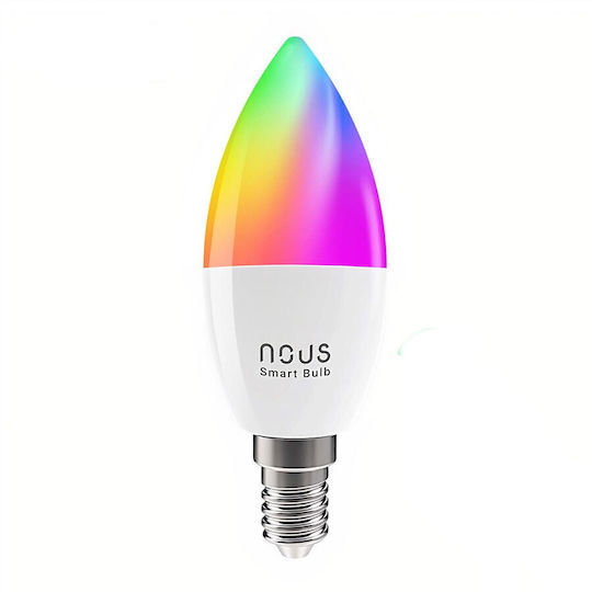 Nous Becuri Inteligente LED 4.5W pentru Dulie E14 RGB 380lm 2 Bucăți