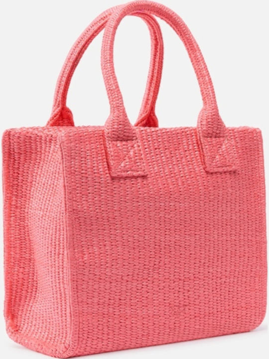 Pinko Fabric Beach Bag Pink