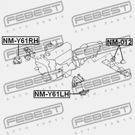 Suport Motor Hidraulic Dreapta Nissan Patrula Gr Y61 1997.10-2010.03 El 11210-vb910