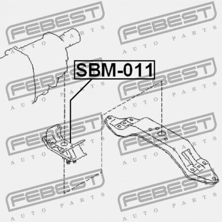 Μαξιλάρι Κινητήρα Πίσω Subaru Impreza G12 2007.03 Jp 41022-ag100