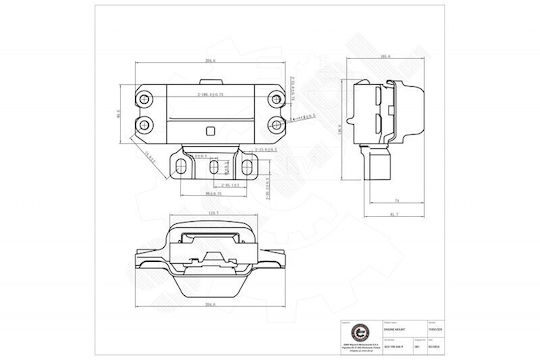 Ляво Монтажно Съоръжение За Двигател Skoda Superb Ii Vw Passat B6 B7 3c0 199 555 P