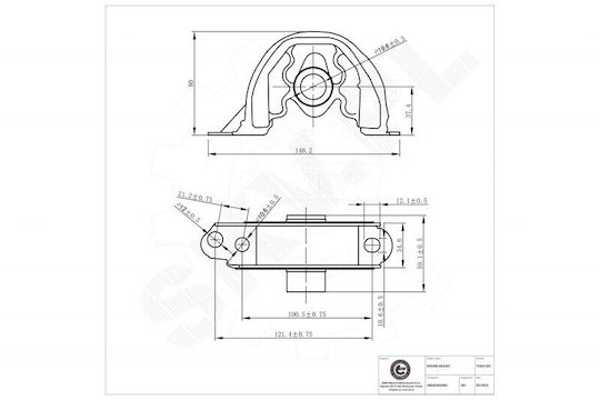 Κάτω Αριστερό Στήριγμα Κινητήρα Honda Civic V Vi Crx Iii 50842sr3984