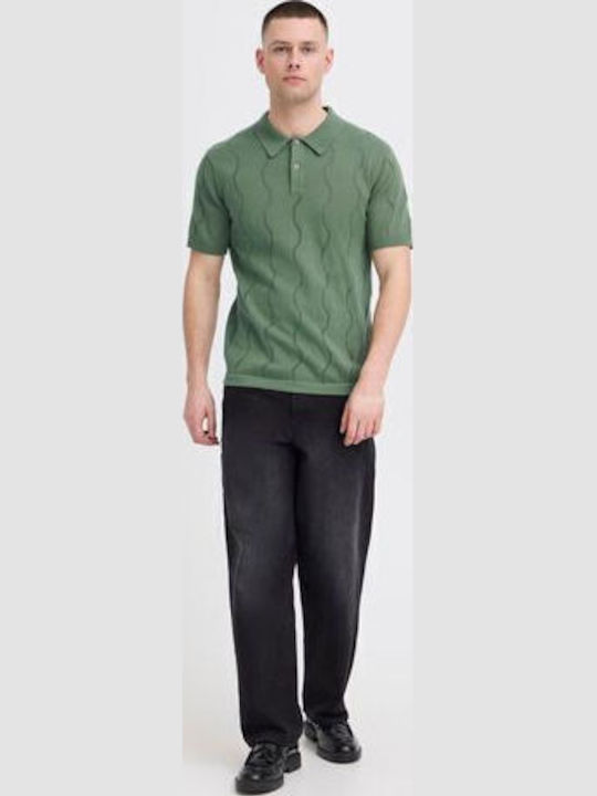 Polo Herrenbluse Kurzarm Grün