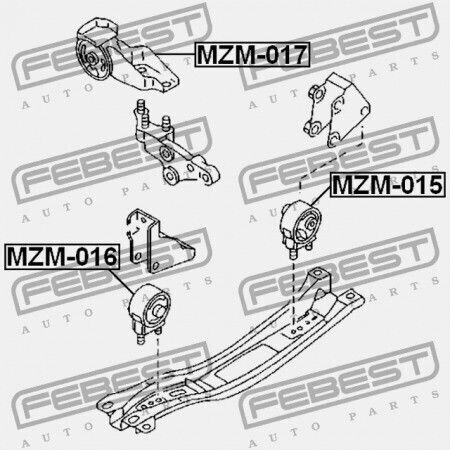 Μπροστινό Μαξιλάρι Κινητήρα Mazda Demio Dw 1996-1999 Jp D201-39-050a