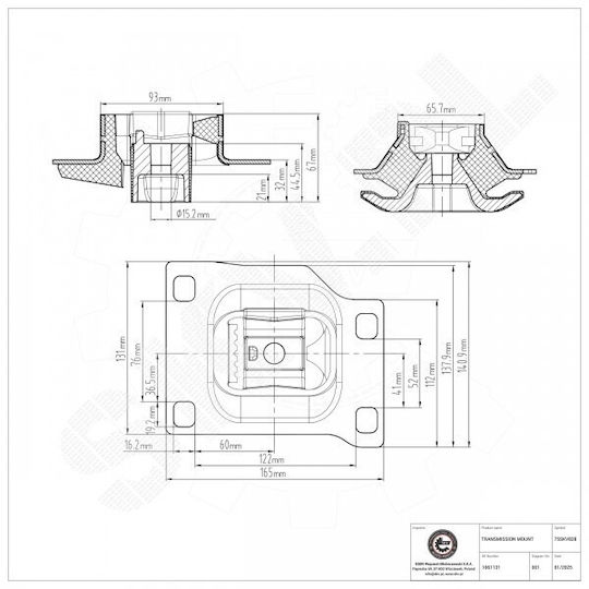 Motorhalterung Für Ford Focus I Transit Links 1061131