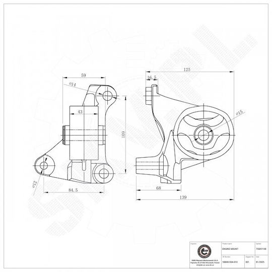 SKV Motorhalterungen Honda Civic Vi Vii 50840s5a010