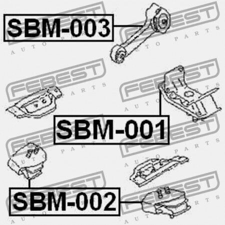 Μαξιλάρι Κινητήρα Πίσω Subaru Impreza G11 2000.02-2007.04 Jp 41022-aa180