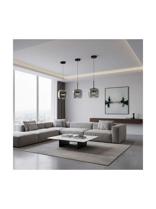 Atman Adjustable Pendant Ceiling Light Black LED with Adjustable White Light