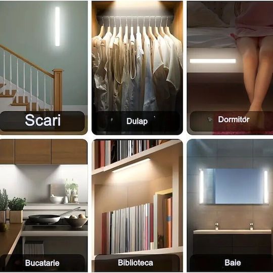 Alista Home LED Iluminare Liniară Plafon 1.33W Alb Cald IP20 20cm