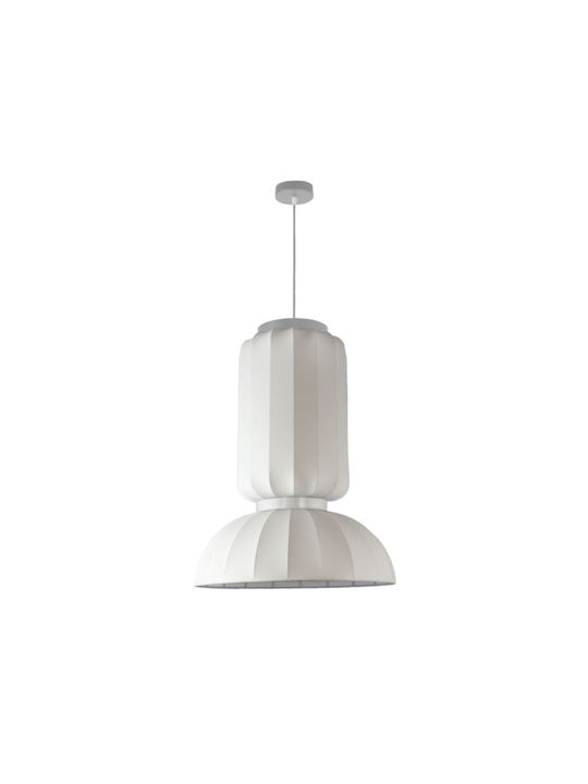 Eurolamp Lichnos Κρεμαστό Φωτιστικό Λευκό με Ντουί E27 46x46x68εκ.