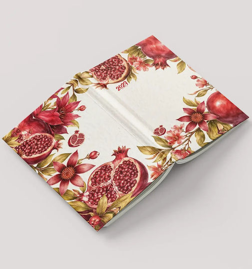 Weekly Pharmacy Pocket Agenda 2027 Flowers & Pomegranate Code M-716-004 100 Pcs