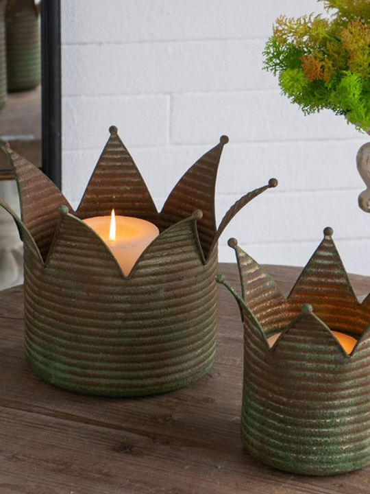 Artekko Metal Plant Pot Green Set of 2