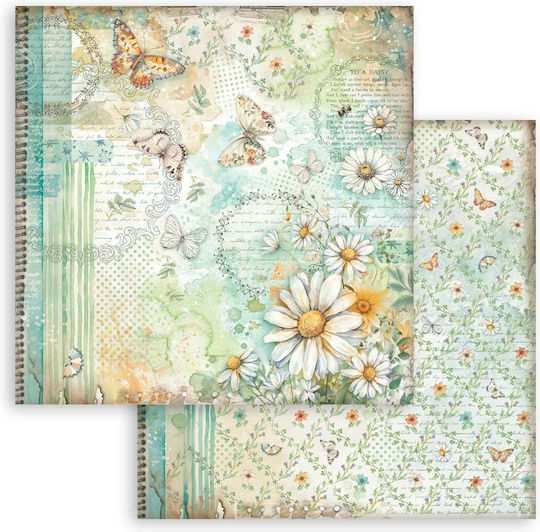 Χαρτιά Scrapbooking 10τεμ 30.5×30.5cm Stamperia Daisy Art