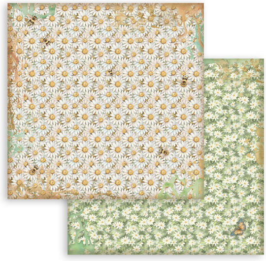Χαρτιά Scrapbooking 10τεμ 20.3×20.3cm Stamperia Daisy Art Backgrounds