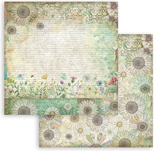 Χαρτιά Scrapbooking 10τεμ 30.5×30.5cm Stamperia Daisy Art