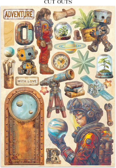 Junk Journal Stickers Cut-outs Backgrounds A New Beginning
