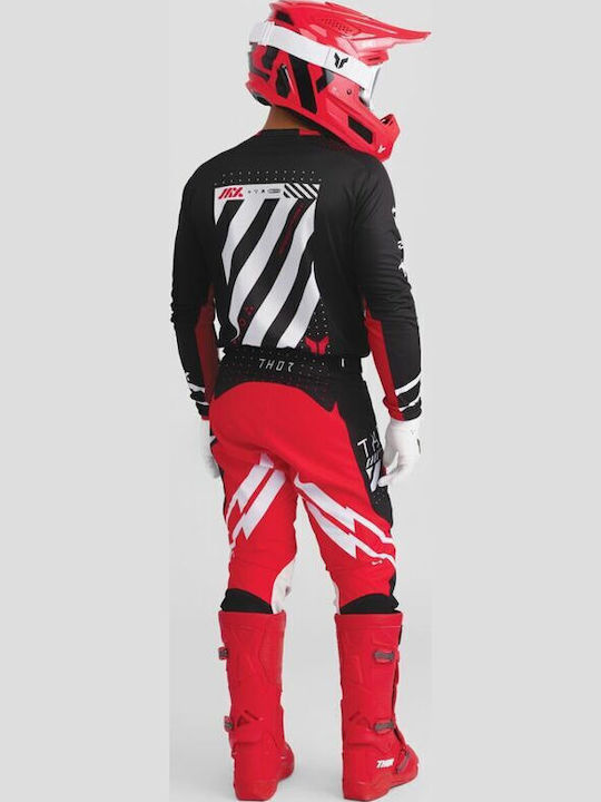 Thor Futura Racewear Launchmode Men's Motocross Long-Sleeved Jersey Black Color