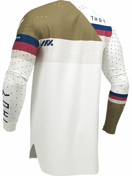 Thor Sportmode Мъжка Мотокрос Блуза С Дълъг Ръкав Бял Цвят
