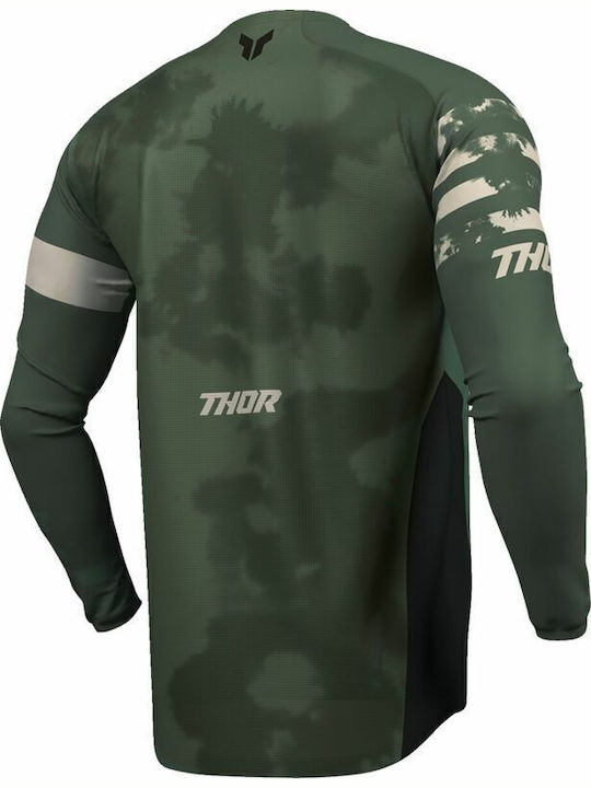 Thor Bleach Racewear Launchmode Men's Motocross Long-Sleeved Jersey Black Color