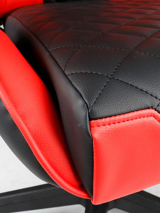 Gembird GC-03-BR Καρέκλα Gaming Δερματίνης με Ρυθμιζόμενα Μπράτσα Black / Red